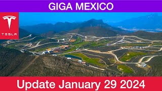 Tesla Giga Mexico Construction Update  January 29 2024  4K HDR [upl. by Seaton530]