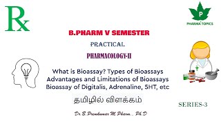 Bioassay its Principles Types DrugsPharmacology PracticalBPharm5SemesterPC2Series3 [upl. by Kciredor]