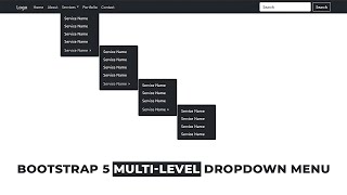 Bootstrap 5 Multilevel Dropdown Menu  Responsive Dropdown Menu [upl. by Bor]