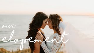 INTIMATE OCEANSIDE ELOPEMENT  Lesbian Wedding  Allie and Sam [upl. by Whitehouse]