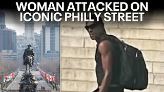 Woman tackled punched on Benjamin Franklin Parkway in Philadelphia [upl. by Ettinger583]