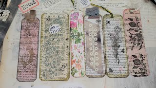 Junk Journal  Using Up Book Pages Ep 13  Easy Bookmarks for Junk Journals The Paper Outpost [upl. by Anilag]