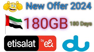 How to Etisalat sim internet 180 GB data 180 days du etisalat [upl. by Fancie847]