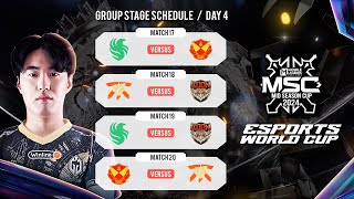 MSC GROUP STAGE watch party DAY 4 ONIC TIME  Esports World cup MLBB 2024 [upl. by Aisetal]