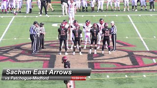 Sachem East Varsity Football vs PatchogueMedford  10202018 [upl. by Dallman]