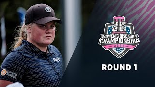 Round 1  2023 Throw Pink Womens Disc Golf Championship [upl. by Rocca842]