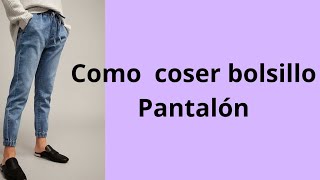 Como coser bolsillos a pantalón TUTORIAL DE COSTURA [upl. by Leatrice922]