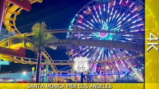 4K 🇺🇸🌴LOS ANGELES🌴🇺🇸 SANTA MONICA Pier Walking Tour🌅🍹 [upl. by Arand996]