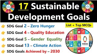 Sustainable Development Goals MCQ  UN SDG 17  current affairs 2023  Trick to remember SDG [upl. by Oznol839]