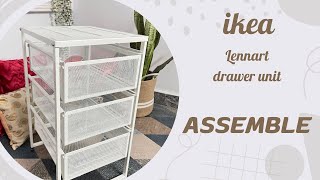 Ikea Lennart Drawer unit  How to assemble ikea drawer unit  Unboxing  assemble ikea drawerunit [upl. by Elva340]