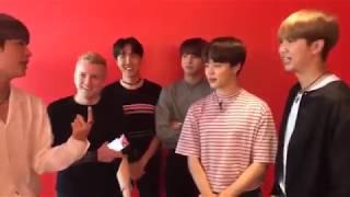 BTS Interview with KIIS FM  Jimin Teaching the choreography of quotFirequot [upl. by Artened]