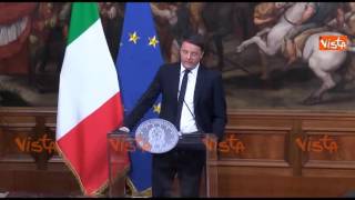 LE DIMISSIONI DI RENZI IL DISCORSO INTEGRALE [upl. by Eerized]