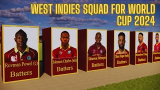 West Indies T20 World Cup squad 2024 [upl. by Mohamed868]