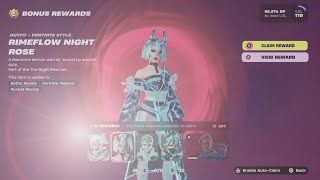 How to Unlock Rimeflow Night Rose in Fortnite  Battle Pass Bonus Rewards Page 6 [upl. by Southard]