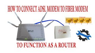 How to configure ADSL modem to connect with Fiber modem [upl. by Abernon]