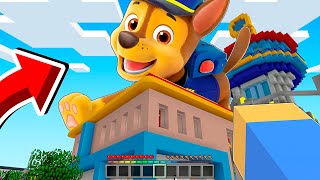 APARECE CHASE GIGANTE PAW PATROL ENCIMA DE MI CASA EN MINECRAFT 😱 [upl. by Voe508]