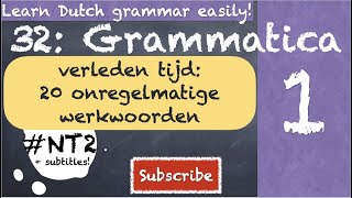 DE VERLEDEN TIJD 20 ONREGELMATIGE WERKWOORDEN DUTCH GRAMMAR NT2 learndutch nederlands fun past [upl. by Tsan]