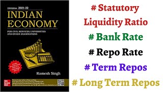 Part 79 Statutory Liquidity Ratio Term repos Long term repo Bank Rate Repo rate Ramesh Singh [upl. by Killen]