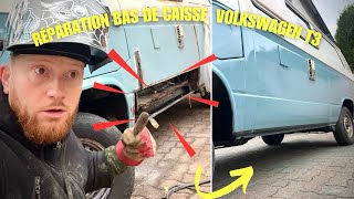 Réparation bas de caisse Volkswagen combi T3 sans expérience avec￼ le Parkside Lidl fil fourré ￼ [upl. by Suzanna]