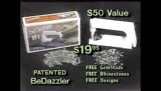 BeDazzler  GemStuds and Rhinestones 1990s TV Commercial [upl. by Laenahtan]