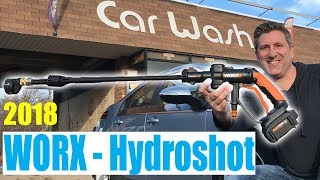 Worx Cordless Hydroshot  Foam Cannon  Car Wash  2018 Accessories Demo amp Review WG640 [upl. by Chak964]