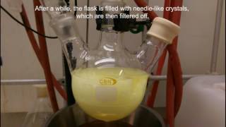 9fluorenone hydrazone crystallization from reaction mixture [upl. by Eshman]