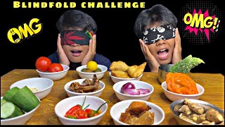 Mitkhummaga mukbang challenge🔥🔥  blindfold mukbang challenge  viralgame funnyvideo challenge [upl. by Turino]