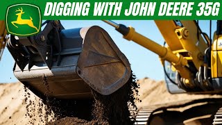 DIGGING WITH JOHN DEERE 35G johndeereexcavators johndeereequipment [upl. by Mellisa667]