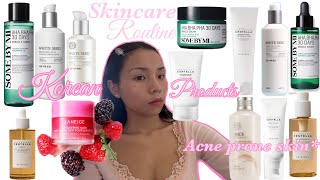 How I Got Rid Of My Acne  Skincare routine  Korean products Acne prone skin [upl. by Ormsby]