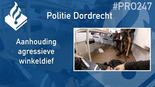 Politie PRO247 Aanhouding agressieve winkeldief [upl. by Celestina]