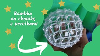 bajeryeliszydełkowanie Jak Zrobić Bombkę Z Perełkami Na Kuli AkrylowejChristmas Balls Tutorial [upl. by Patty]