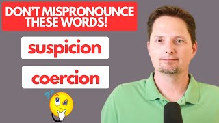 Learn English Vocabulary  suspicion  suspect  coerce  coercion  American pronunciation [upl. by Jacquenetta]