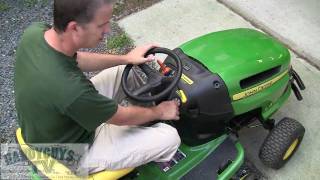 John Deere LA115 Lawn Tractor Controls Intro [upl. by Panchito245]