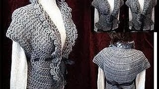 Crochet a LACY SHRUG PART 2 [upl. by Harahs]