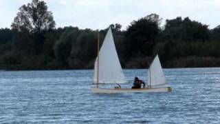 Sailing canoe BETH YuanFen Dziekanowskie Lake Poland 2 [upl. by Garik587]