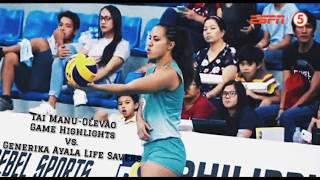 Tai ManuOlevao Game Highlights  United Volleyball Club vs Generika Ayala  PSL Grand Prix2019 [upl. by Yemac272]