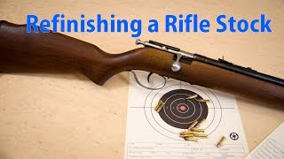 How to Refinish a Rifle Stock  woodworkweb [upl. by Ilonka]