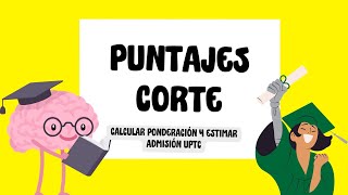 Puntajes de Corte y Ponderados UPTC [upl. by Eardnaed]