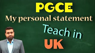 Unveiling My Statement for PGCE Teaching Program in the UK [upl. by Yanad]