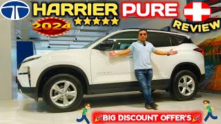 TATA HARRIER PURE 2024 MODEL REVIEW  TATA HARRIER 2024 DISCOUNT OFFERS HARRIER NarrusAutovlogs [upl. by Valeda100]