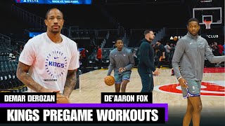 DeAaron Fox and Demar Derozan Pregame Workout Routine With Sacramento Kings [upl. by Burta]