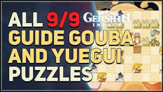 All 9 Guide Gouba and Yuegui Puzzles Genshin Impact [upl. by Aiciram]