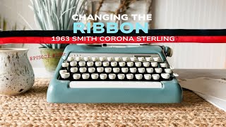 Changing Typewriter Ribbon in a 1963 Smith Corona Sterling [upl. by Brigida]