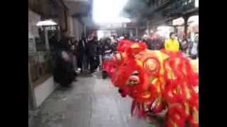 NYC Chinatown New York Chinese New Year Lion Dance Drumming 2014 [upl. by Gorlicki]