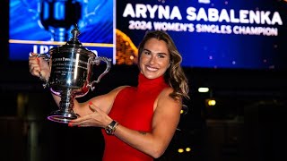 ARYNA SABALENKA 🎾 WIN US OPEN 2024 👑🏆❤️ beautiful womenssports [upl. by Carilla]