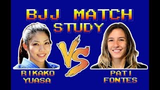 BJJ Match Study Rikako Lasso Wizard Yuasa vs Pati Fontes World Championship 2014 [upl. by Coates]