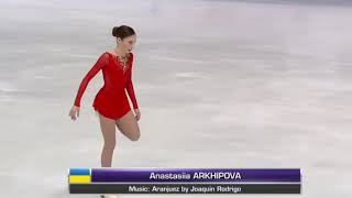 Анастасия Архипова Anastasiia Arkhipova  Junior World Figure Skating 2019Ukrainian figure skater [upl. by Anom]