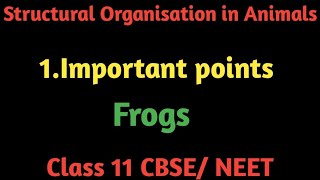 Structural Organisation in Animals Frogs [upl. by Leeban]