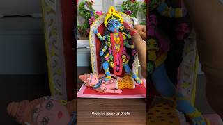 DIY clay small Maa Kali murti making shorts [upl. by Heath]