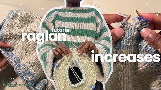 How To Knit Raglan Increases  Easy [upl. by Ak]